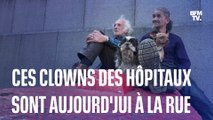 Michel et Christophe, clowns professionnels dans les hôpitaux, sont désormais à la rue