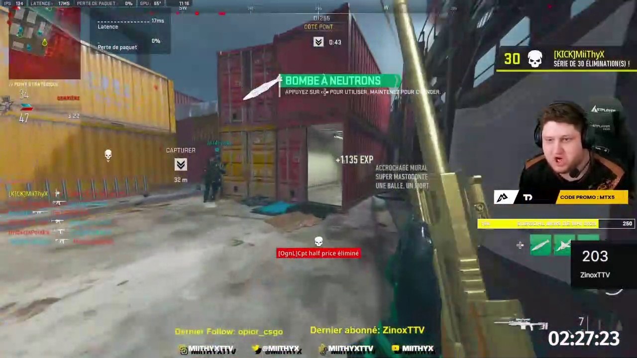 Nuke au snipe SAB sur mw2 Shipment