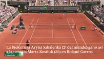 La ucrania Kostiuk niega el saludo a la bielorrusa Sabalenka en Roland Garros