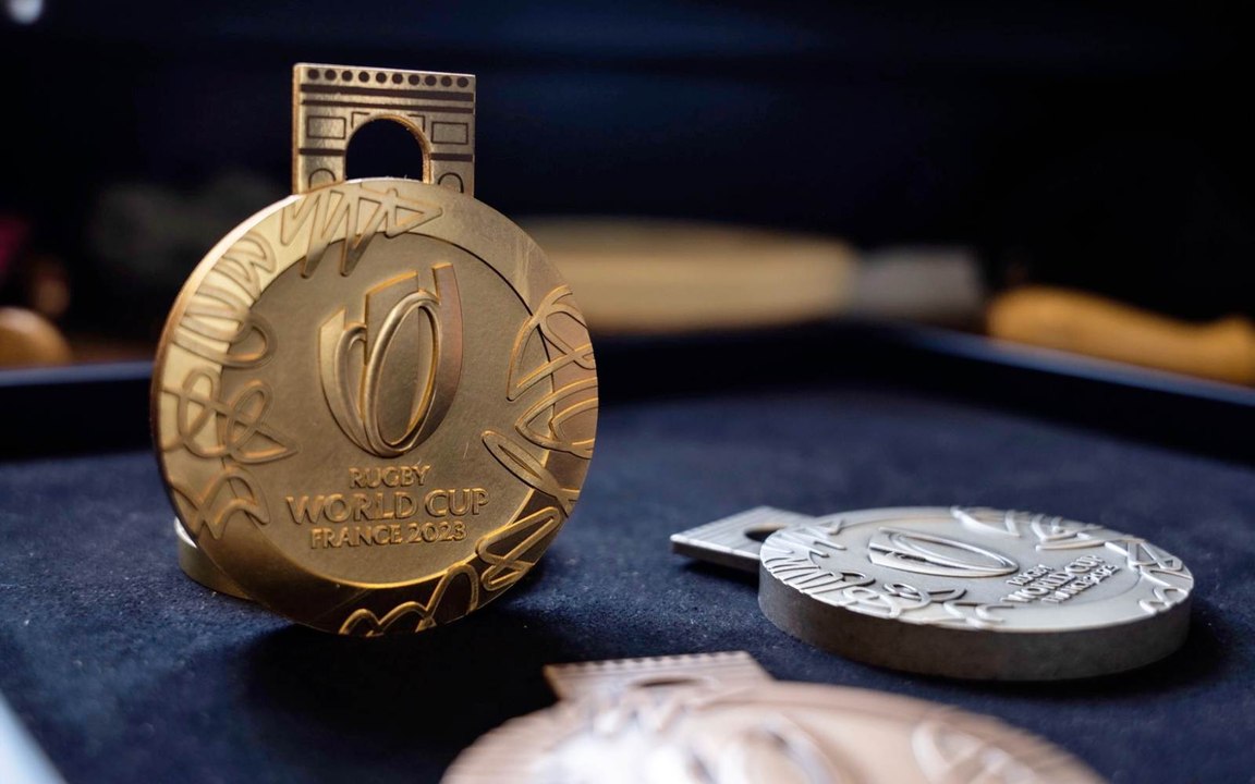 Les médailles de la Coupe du Monde de Rugby fabriquées avec des téléphones