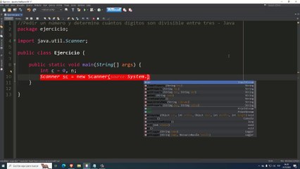Pedir un número y determine cuántos dígitos son divisible entre tres en Java