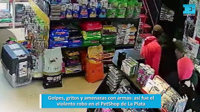 Golpes, gritos y amenazas con armas, así fue el violento robo en el PetShop de La Plata