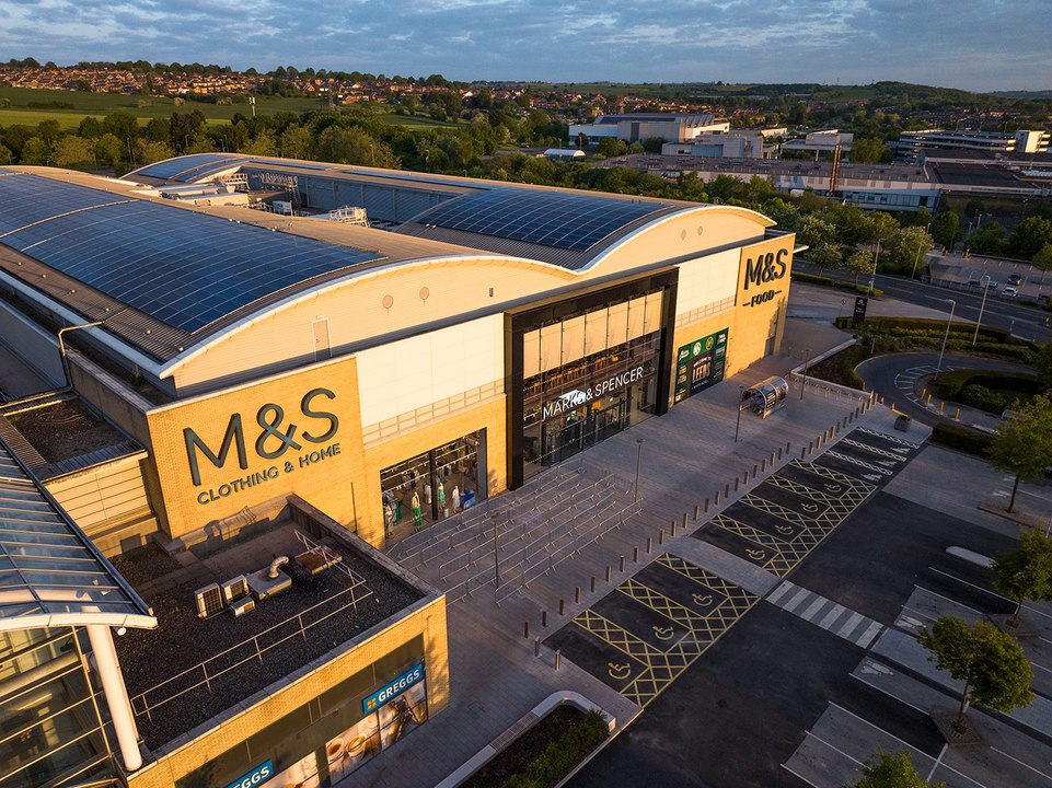 M&S White Rose Leeds Stunning drone footage captured new Marks and