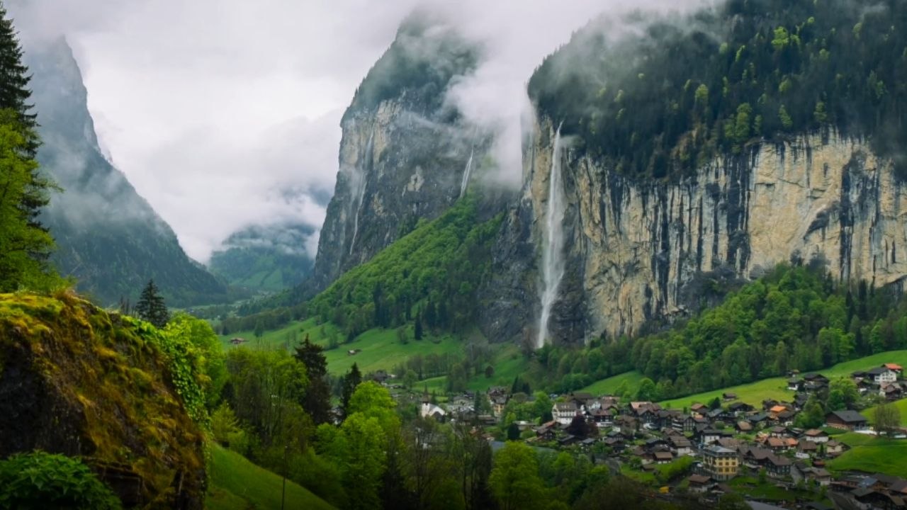 Incredible Time lapse of a heavenly-looking waterfall in Switzerland *Mother Nature*
