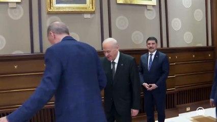 Cumhurbaşkanı Erdoğan, MHP Genel Başkanı Bahçeli’yi kabul etti