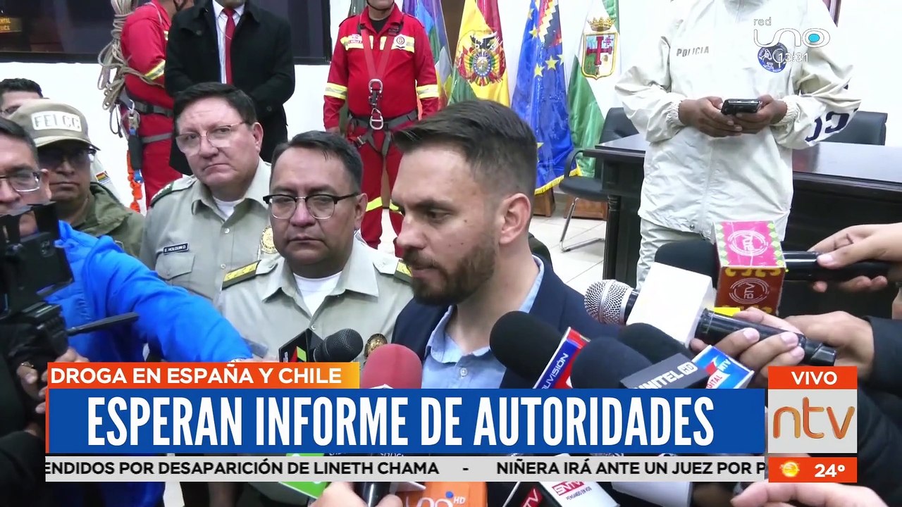 Ministro de Gobierno se pronuncia por los 478kg. de cocaína encontrados en un aeropuerto de España, mientras que Santistevan cuestiona la declaración de Eduardo del Castillo