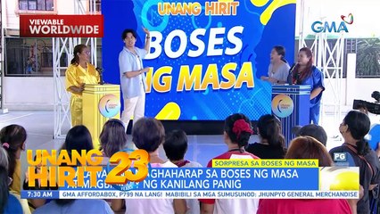 Sorpresa sa Boses ng Masa sa Quezon City with Shaira Diaz at Kaloy Tingcungco | Unang Hirit