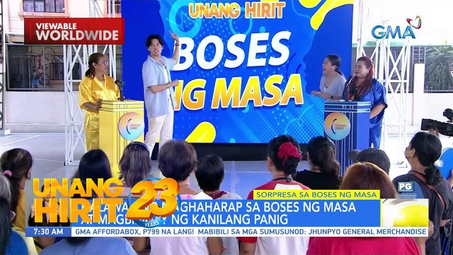 Sorpresa sa Boses ng Masa sa Quezon City with Shaira Diaz at Kaloy Tingcungco | Unang Hirit