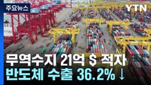 5월 무역수지 21억 달러 적자...반도체 수출 36.2%↓ / YTN