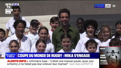 Mika s'associe à la Coupe du monde de rugby et devient le parrain de l'association "la Mêlée des Chœurs"