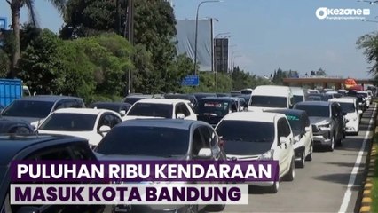 Puluhan Ribu Kendaraan Padati Pintu Keluar Tol Pasteur