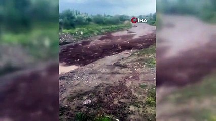 De la grêle de la taille d'une noix est tombée à Çorum, les terres agricoles ont été endommagées