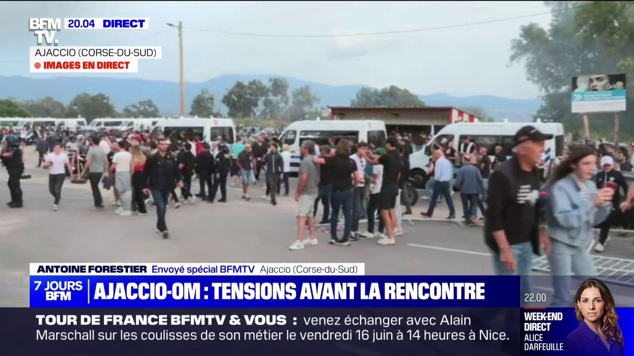 Ajaccio-OM: des tensions entre supporters avant le début du match