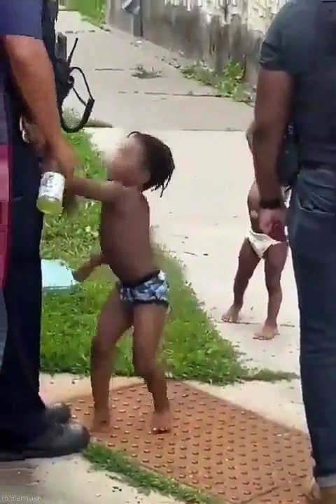 Little kid attacks and disrespects cops