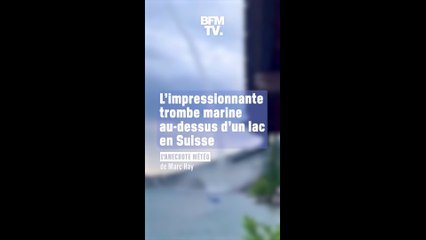 Une impressionnante trombe marine aperçue au-dessus du lac de Thoune en Suisse