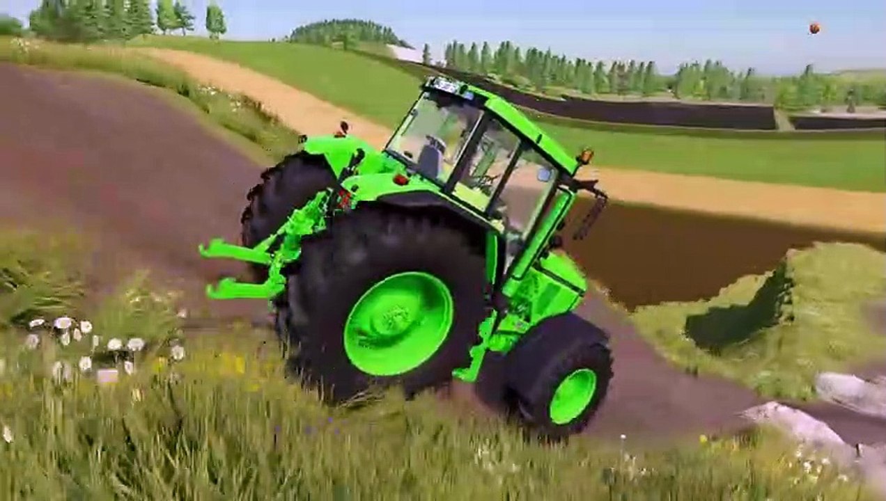 Farming Simulator 22 131 - COLORED JOHN DEERE TRACTOR DEATH RUN