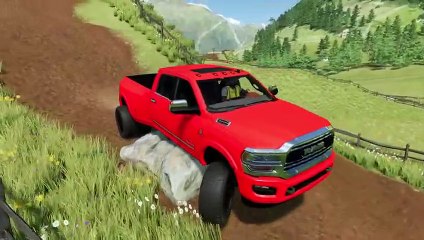 Farming Simulator 22 101 - COLORED RAM TRUCK DEATH RUN