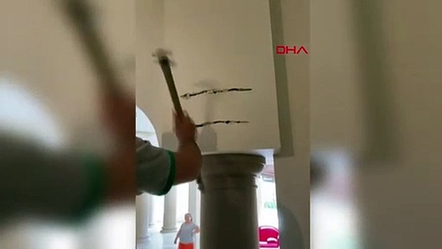 Mur percé à Büyükçekmece, chaton sauvé