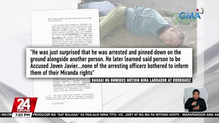 Ilang suspek sa pagpatay kay Gov. Degamo, isinalaysay ang pang-aabuso umanong sinapit sa mga awtoridad | 24 Oras