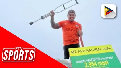 Right leg amputee na si Balais, inakyat ang Mt. Apo para sa mga batang cancer patients