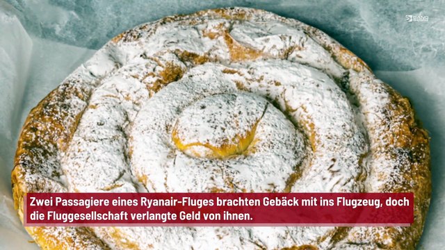 Ryanair-Passagiere bringen Gebäck mit ins Flugzeug und müssen Strafe zahlen