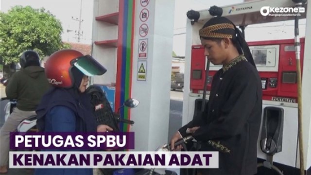 Peringati Hari Kelahiran Pancasila, Petugas SPBU Kenakan Pakaian Adat