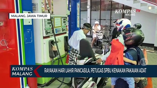 Rayakan Hari Lahir Pancasila, Petugas SPBU Kenakan Pakaian Adat Nusantara