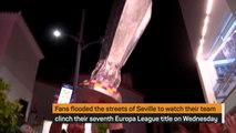Sevilla fans celebrate into the night after Europa League glory