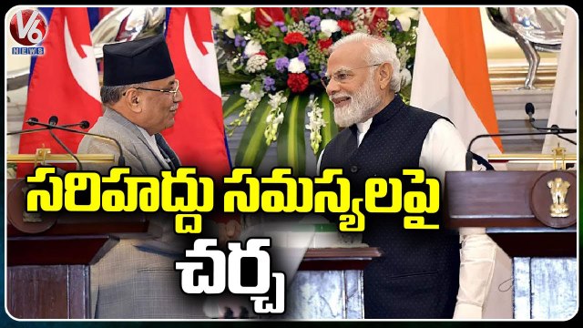 Nepal PM Dahal Meet India's PM Modi To Sign Hydropower & Air Lines Deals With Modi _ V6 News (16)