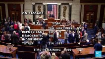 Cámara de Representantes de EE. UU. aprobó proyecto de ley referente al techo de deuda