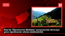 Rize'de 'Öğretmenim Mutfakta' yarışmasında dereceye giren öğretmenler altınla ödüllendirildi