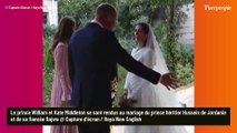 Kate Middleton magistrale en Elie Saab pour le mariage d'Hussein de Jordanie, William retrouve une proche