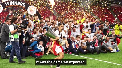 Sevilla players in seventh heaven