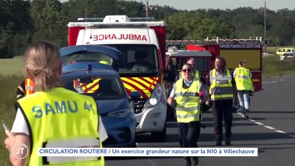 CIRCULATION ROUTIERE / Un exercice grandeur nature sur la N10 à Villechauve