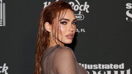 Megan Fox Teamed a Totally See-Through Crop Top With Sequin-Covered Trousers During Date Night