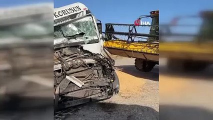 Un camion est entré en collision avec une moissonneuse : 1 grièvement blessé
