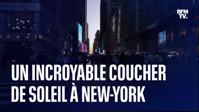 Un incroyable coucher de soleil a eu lieu dans le ciel new-yorkais