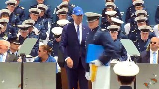 Biden falls at U.S. Air Force Academy graduation ceremony