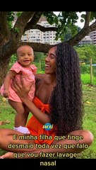 Bebê "finge" desmaio para não fazer lavagem nasal e viraliza