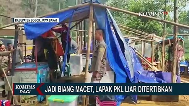 Jadi Biang Macet, Satpol PP Bogor Tertibkan Ratusan Lapak Liar di Gunung Mas Puncak!