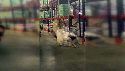 12 metre yükseklikten atladı, hayatını plastik dolu çuval kurtardı