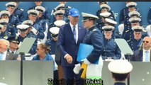 President Joe Biden falls on stage while giving out diplomas at U.S airforce academy