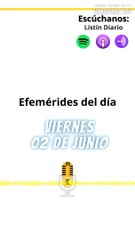 EFEMÉRIDES VIERNES 02 DE JUNIO