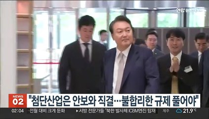 윤대통령 "첨단산업은 안보와 직결…불합리한 규제 풀어야"
