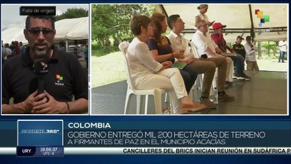Gobierno de Colombia entregó mil 200 hectáreas de terreno a firmantes de paz en el municipio Acacías