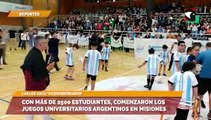 Con más de 2500 estudiantes, comenzaron los juegos universitarios argentinos en Misiones