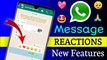 এখন থেকে WhatsApp ~ এর মধ্যে Massage Reactions দিতে পারেন || How To Use WhatsApp Reactions Message