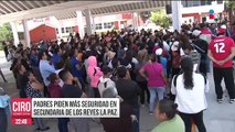 Padres de familia exigen mayor seguridad tras balacera en escuela de Edoméx
