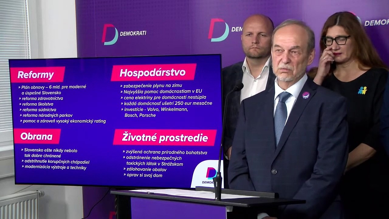 ZÁZNAM: Demokratov posilní jadrový fyzik B. Sitár