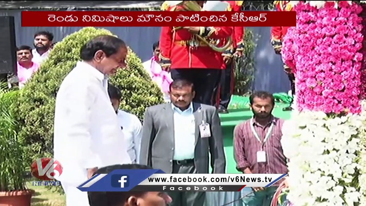 CM KCR Pay Tributes To Telangana Martyrs At Gunpark _ Hyderabad _ V6 News